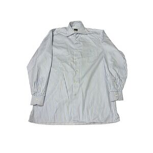 SOLEMARE Maus & Hoffman Doppio Ritorto Mens Striped Dress Shirt M Made in Italy